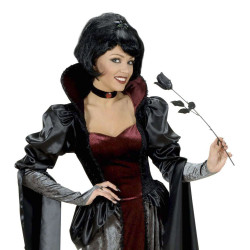 Čierna ruža Halloween dekorácia